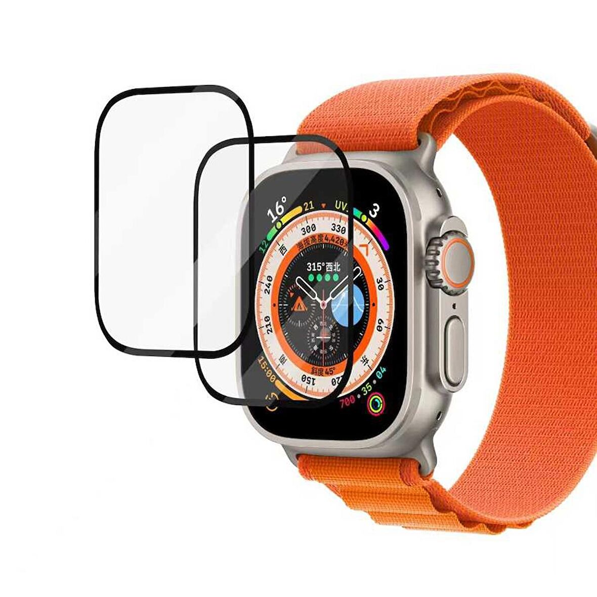 Apple Watch Ultra 49 Mm Uyumlu Pmma - Cam Saat Ekran Koruyucu