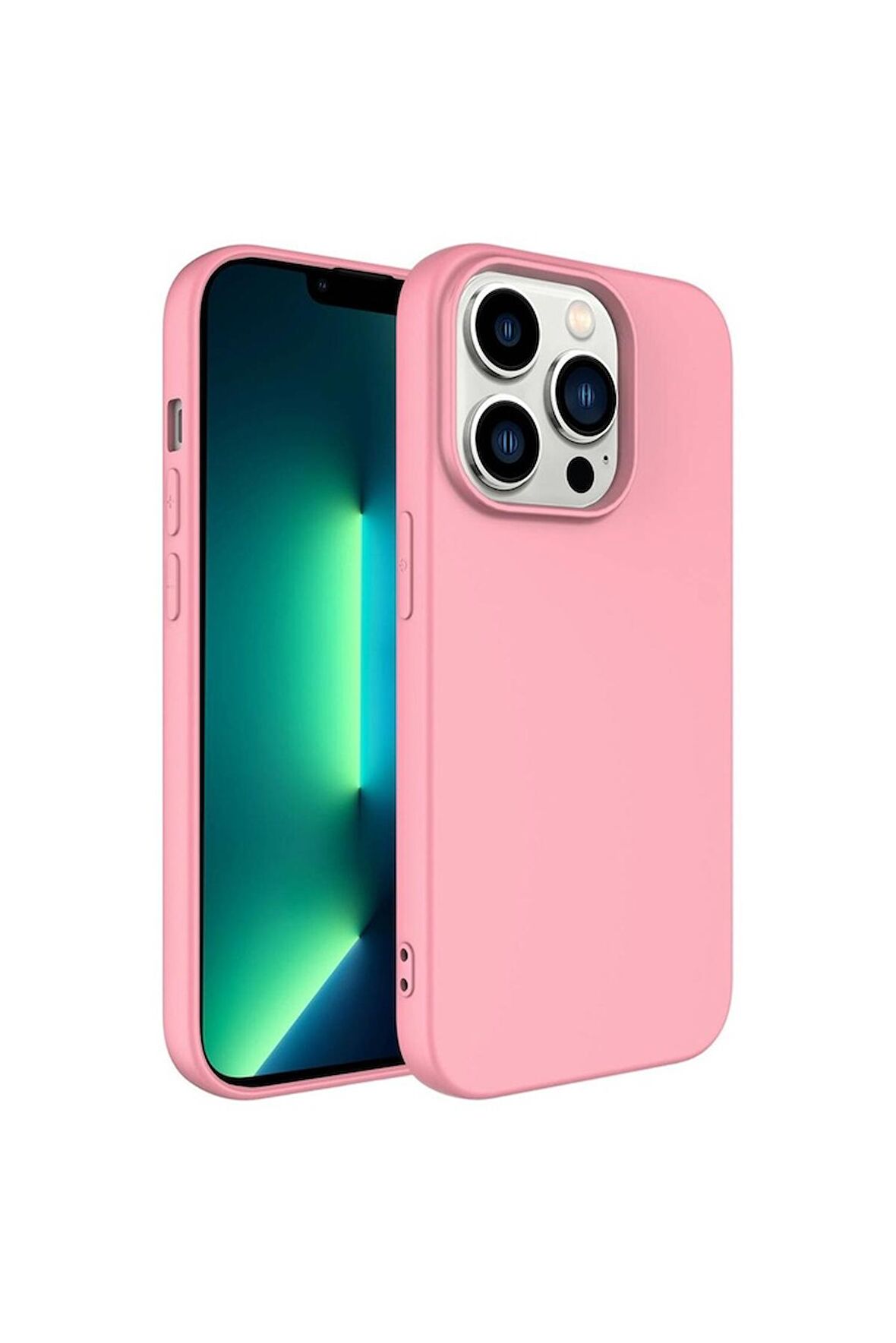 Apple iPhone 14 Pro Max Uyumlu Kılıf LSR Lansman Kapak Pembe Açık