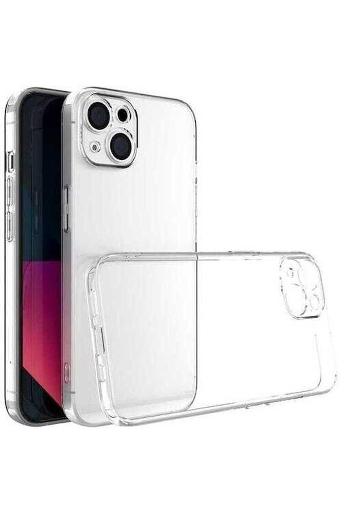 Apple iPhone 13 Uyumlu Kılıf Şeffaf Sert PC Vayt Kapak