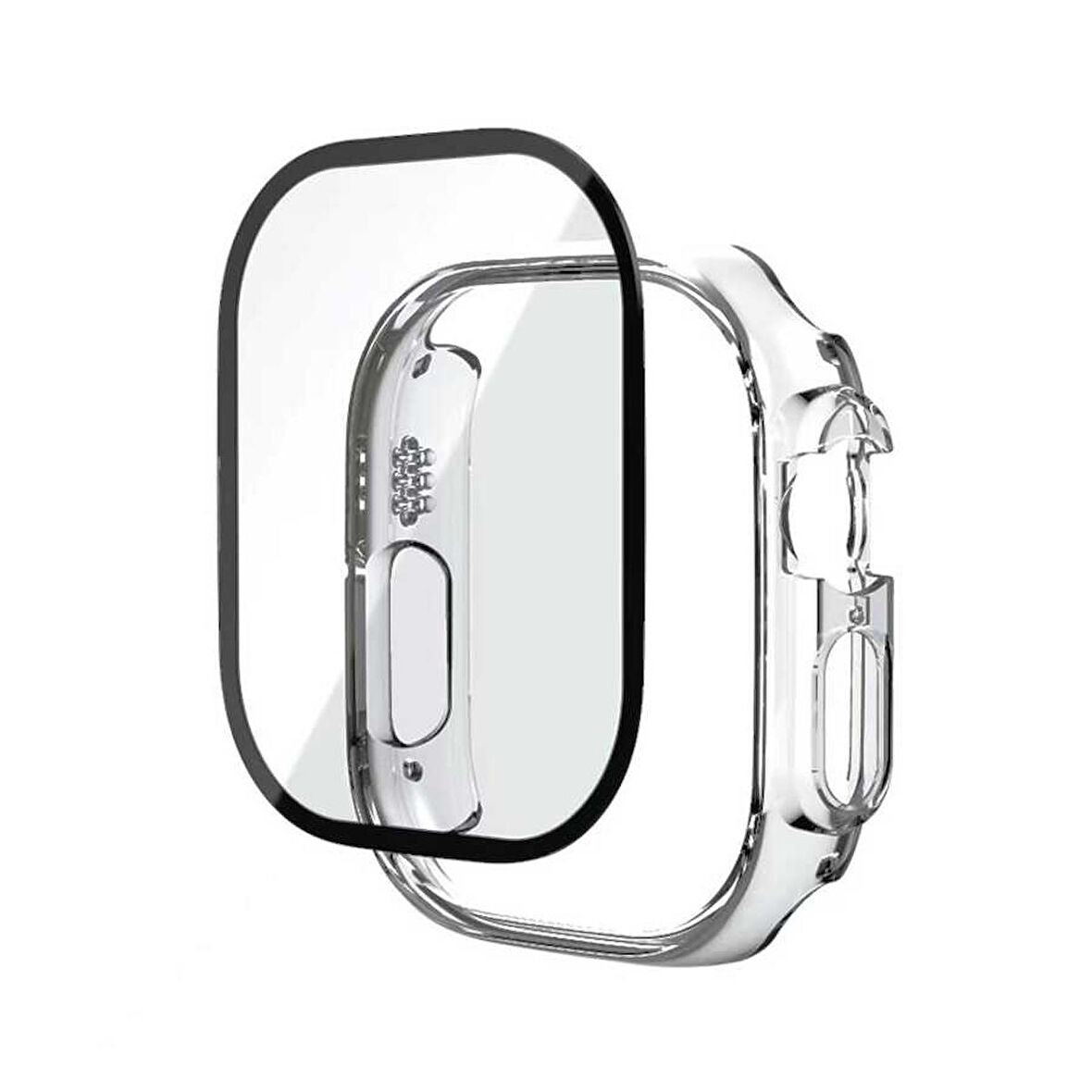 Apple Watch Ultra 49 Mm Uyumlu Watch Gard + Pmma Şeffaf Kasa ve Ekran Koruyucu