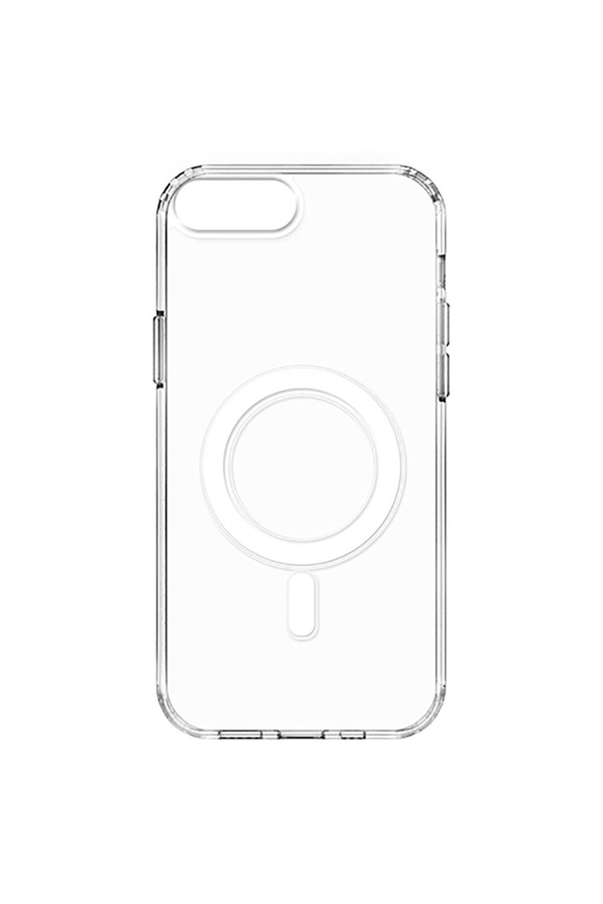 Apple iPhone 7 Plus Uyumlu Kılıf Şeffaf Sert PC Embos Kapak