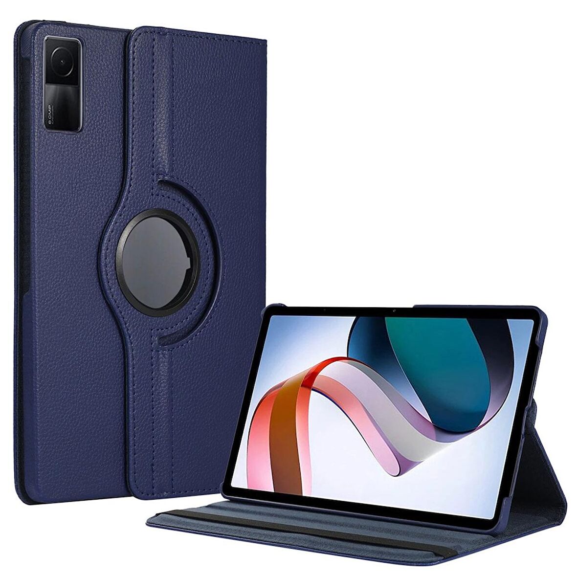 Xiaomi Redmi Pad Uyumlu Tablet Kılıfı 360 Dönebilen Standlı Katlanabilir Kılıf Lacivert
