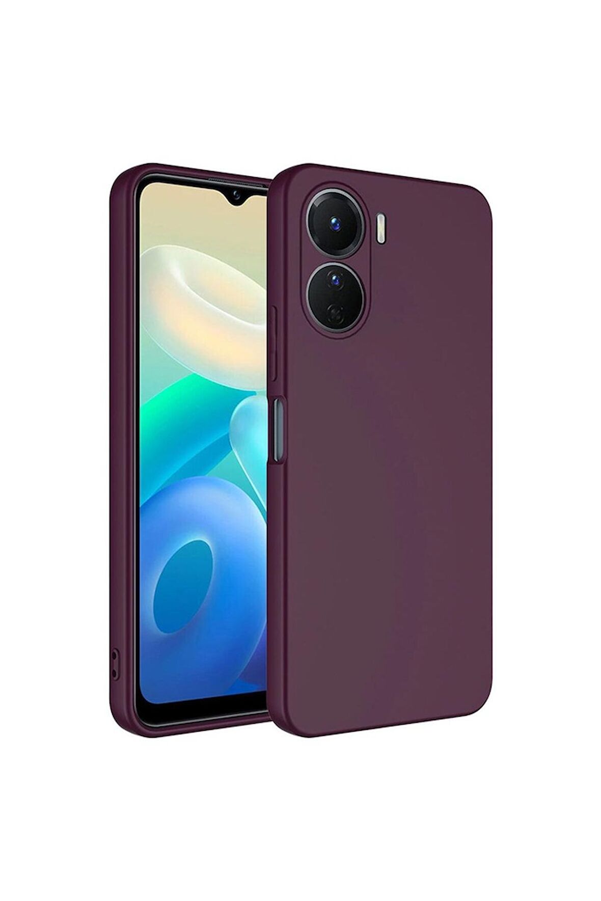 Vivo Y16 Uyumlu Kılıf Mara Lansman Kapak Koyu Mor