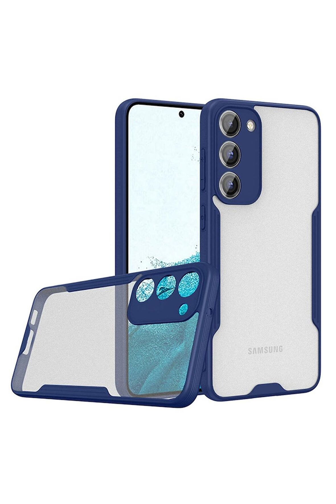 Samsung Galaxy S23 Uyumlu Kılıf Parfe Kapak Lacivert
