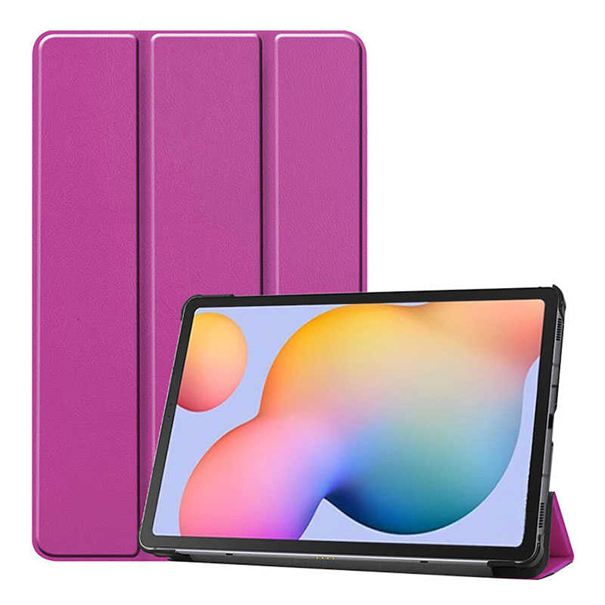 Lenovo Tab M10 Plus TB-125F/ 128F 3. GEN. Uyumlu Tablet Kılıfı Smart Cover Kılıf Mor