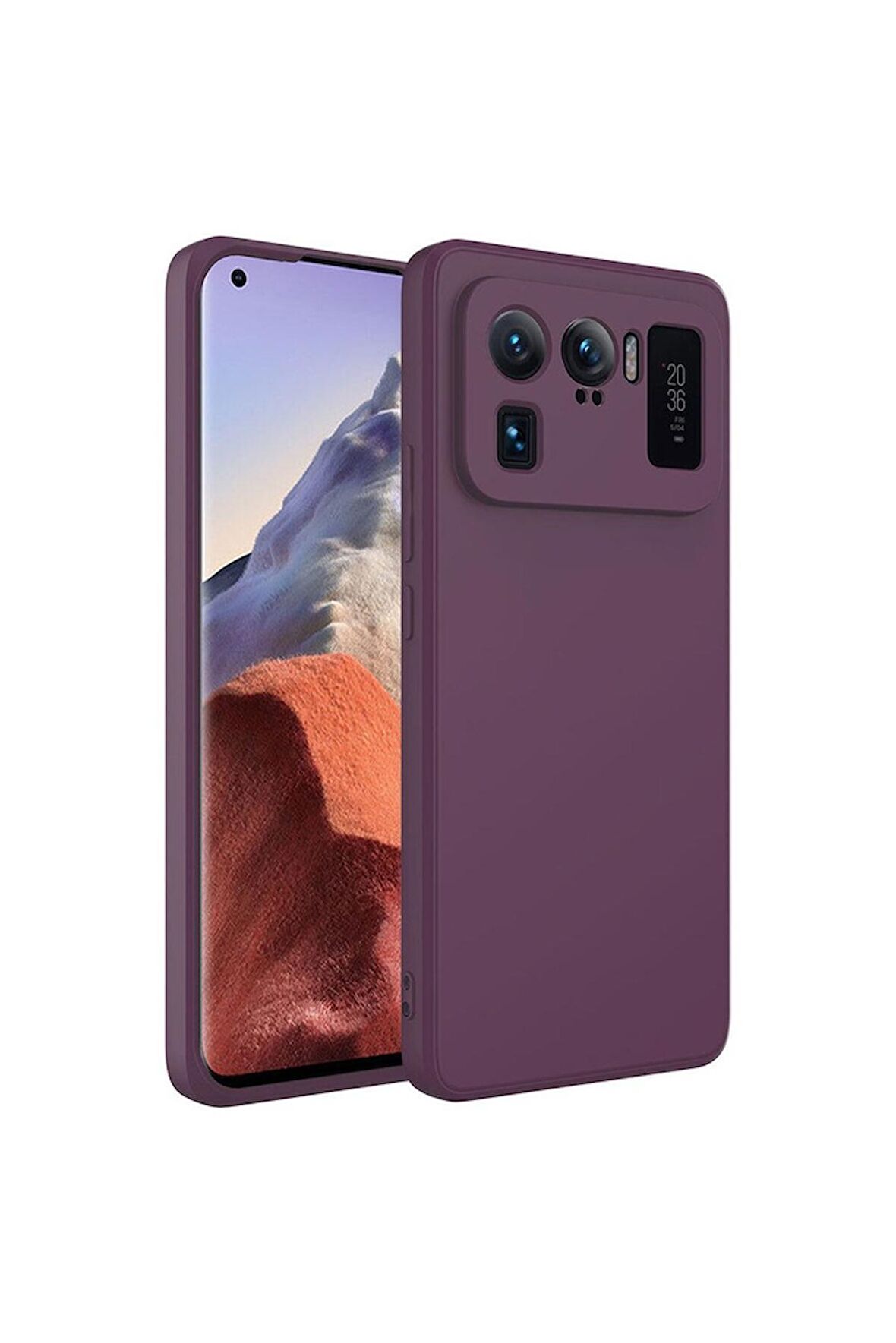 Xiaomi Mi 11 Ultra Uyumlu Kılıf Mara Lansman Kapak Koyu Mor