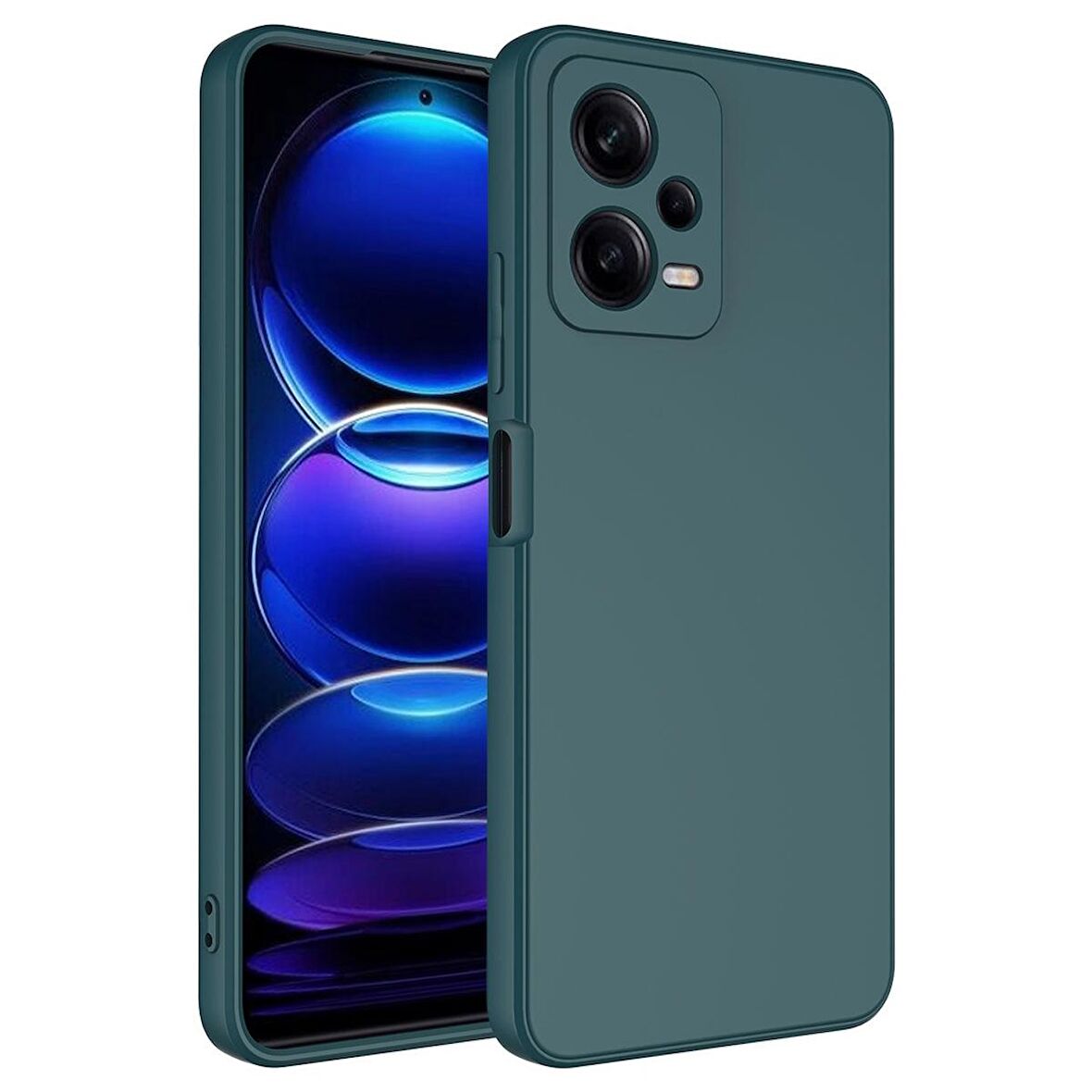 Xiaomi Redmi Note 12 Pro 5G Uyumlu Kılıf Mara Lansman Kapak Koyu Yeşil
