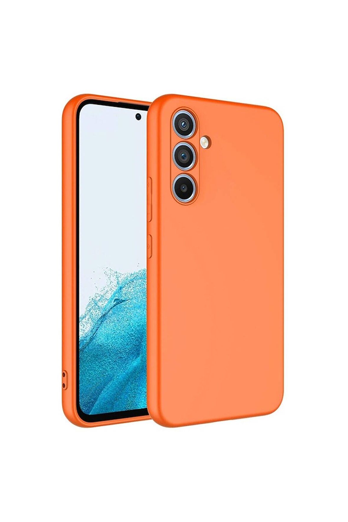 Samsung Galaxy A24 Uyumlu Kılıf Mara Lansman Kapak Turuncu