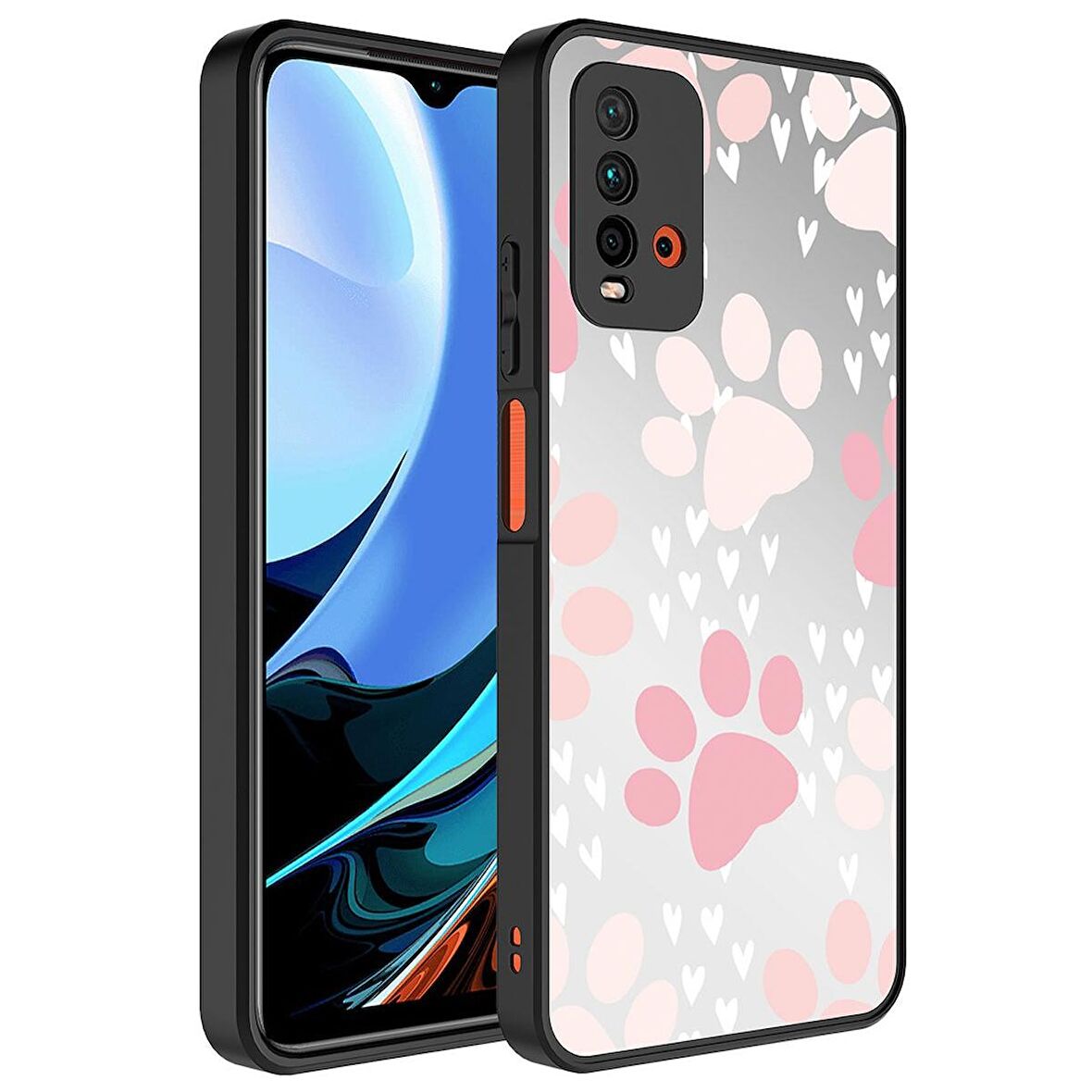 Xiaomi Redmi Note 9 4G Uyumlu Kılıf Aynalı Desenli Kamera Korumalı Parlak Mirror Kapak Pati