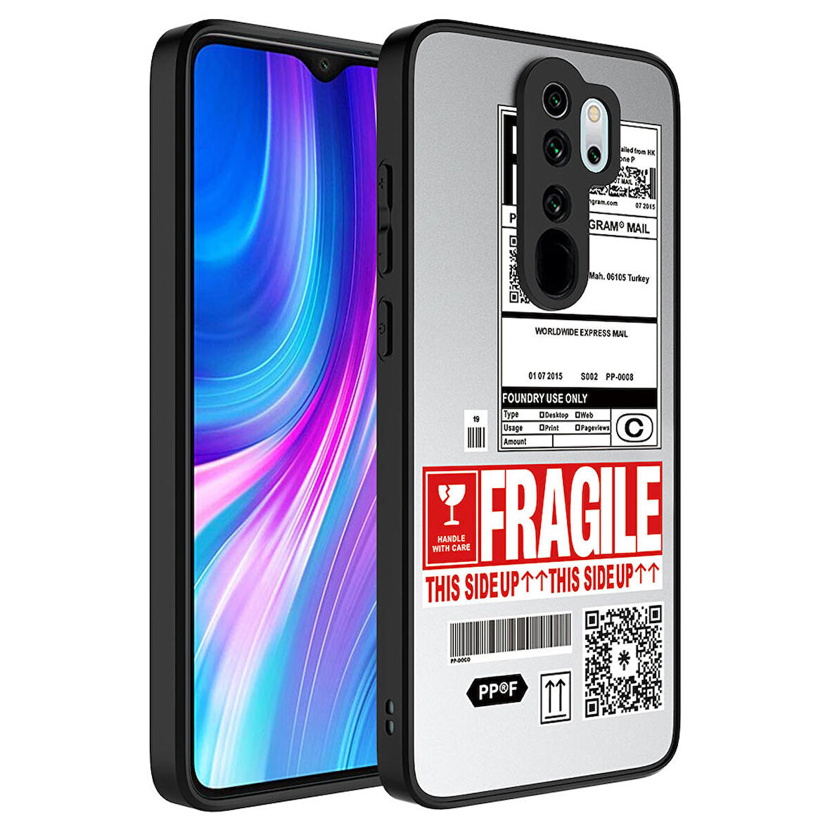 Xiaomi Redmi Note 8 Pro Uyumlu Kılıf Aynalı Desenli Kamera Korumalı Parlak Mirror Kapak Fragile