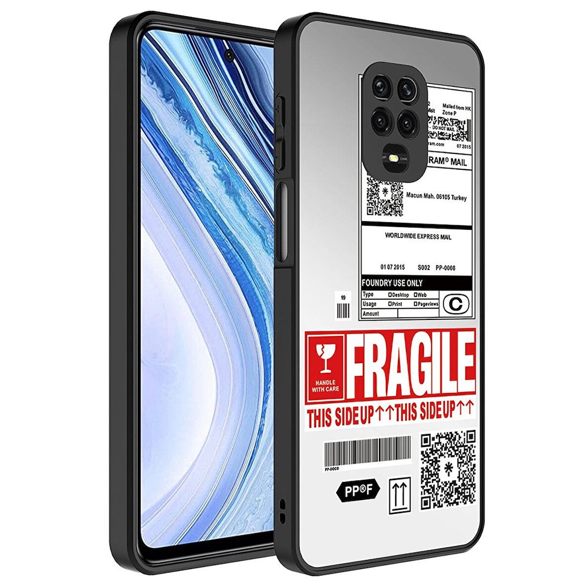 Xiaomi Redmi Note 9S Uyumlu Kılıf Aynalı Desenli Kamera Korumalı Parlak Mirror Kapak Fragile
