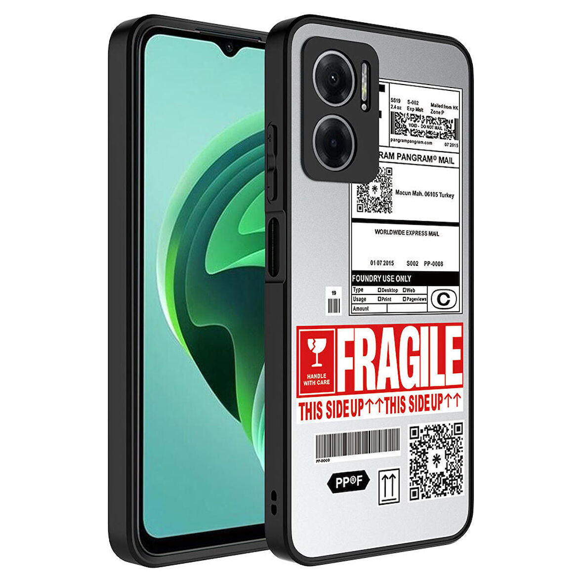 Xiaomi Redmi Note 11E Uyumlu Kılıf Aynalı Desenli Kamera Korumalı Parlak Mirror Kapak Fragile