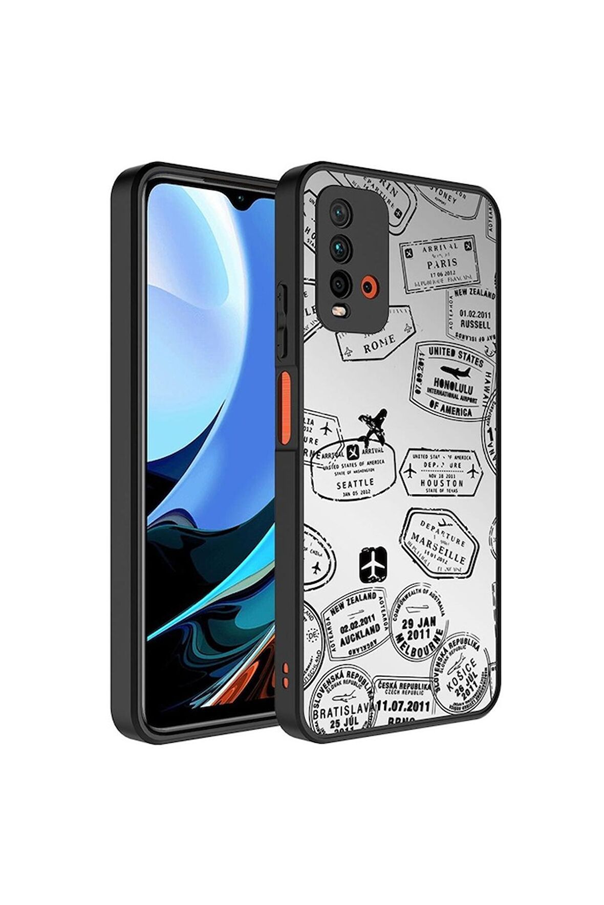 Xiaomi Redmi 9T Uyumlu Kılıf Aynalı Desenli Kamera Korumalı Parlak Mirror Kapak Seyahat