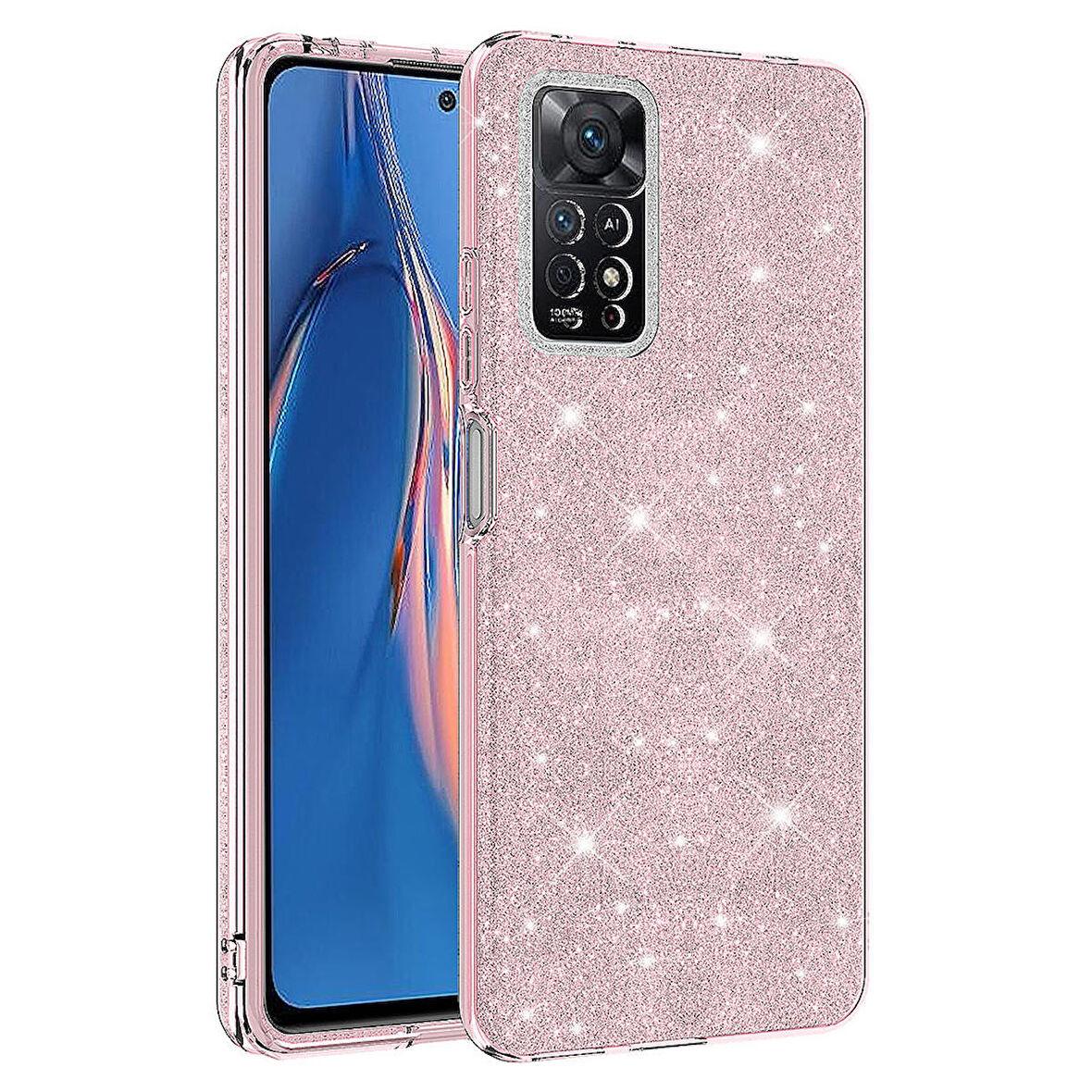 Xiaomi Redmi Note 12 Pro 4G Uyumlu Kılıf Shining Silikon Pembe