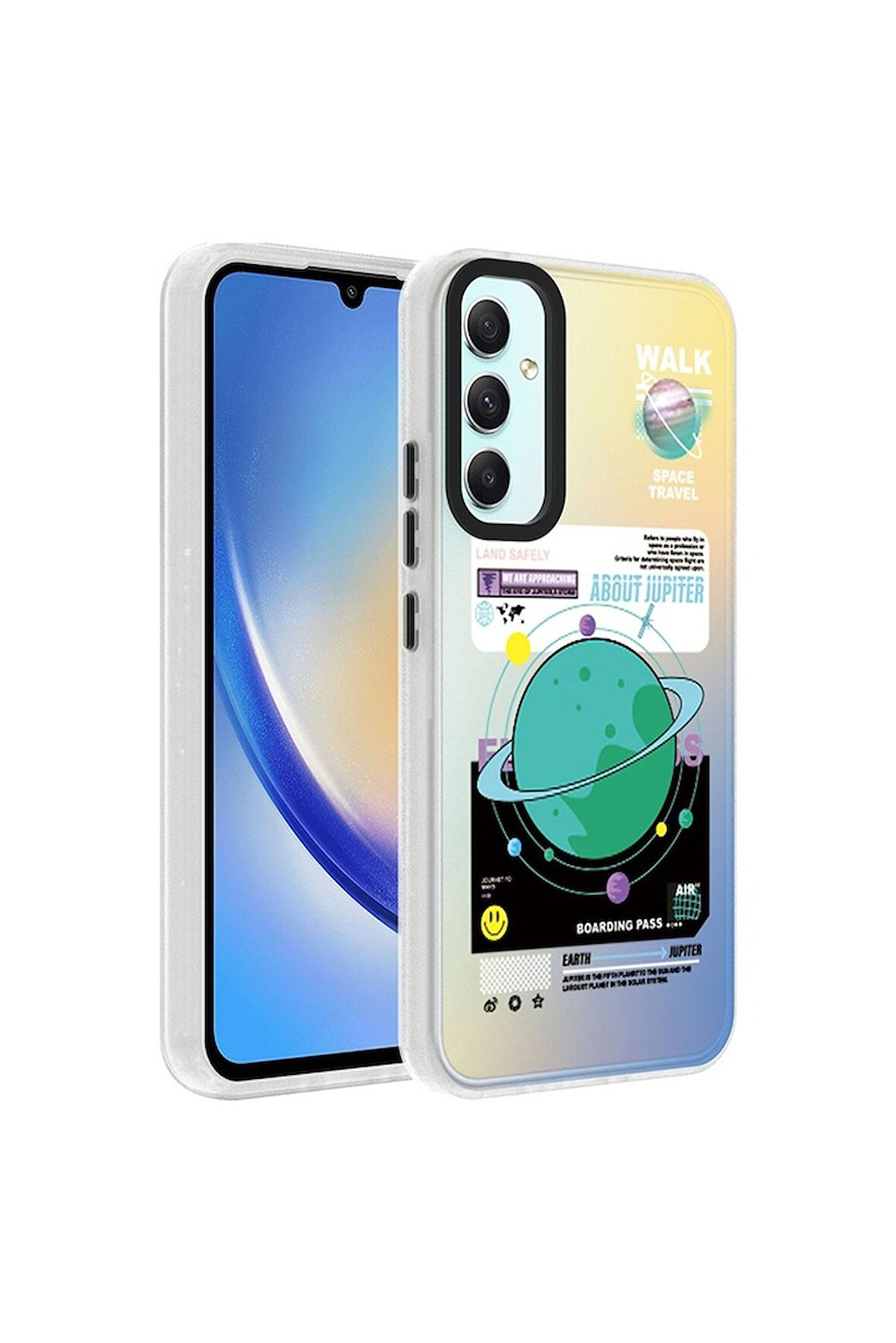 Samsung Galaxy A34 Uyumlu Kılıf Desenli Dragon Sert Kapak Gezegen