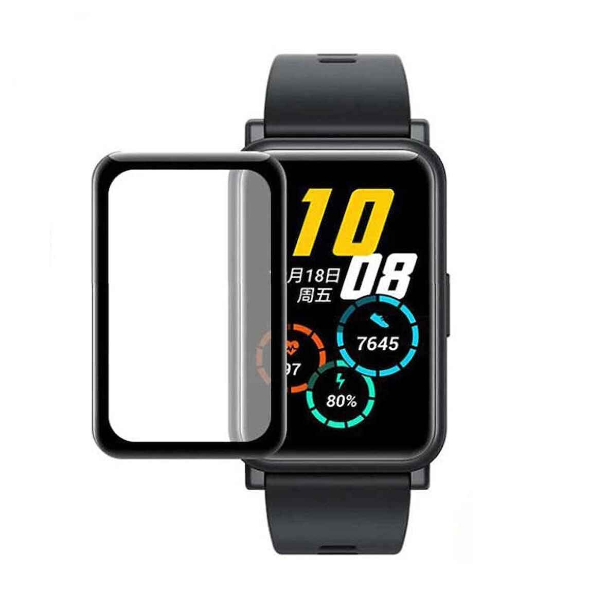 Huawei Band 8 Uyumlu Pmma Pet Saat Ekran Koruyucu