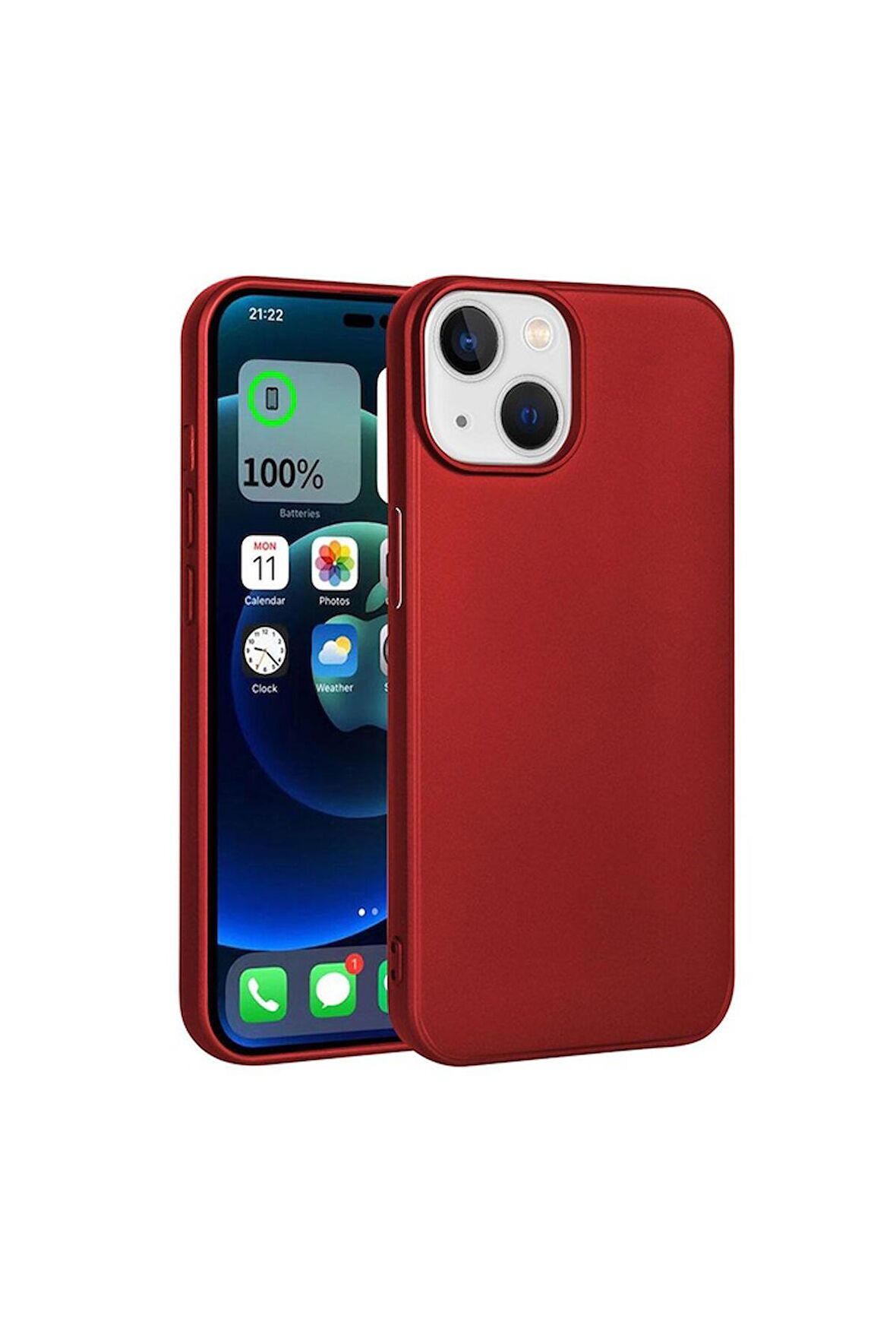 Apple iPhone 15 Uyumlu Kılıf Premier Silikon Kapak Kırmızı