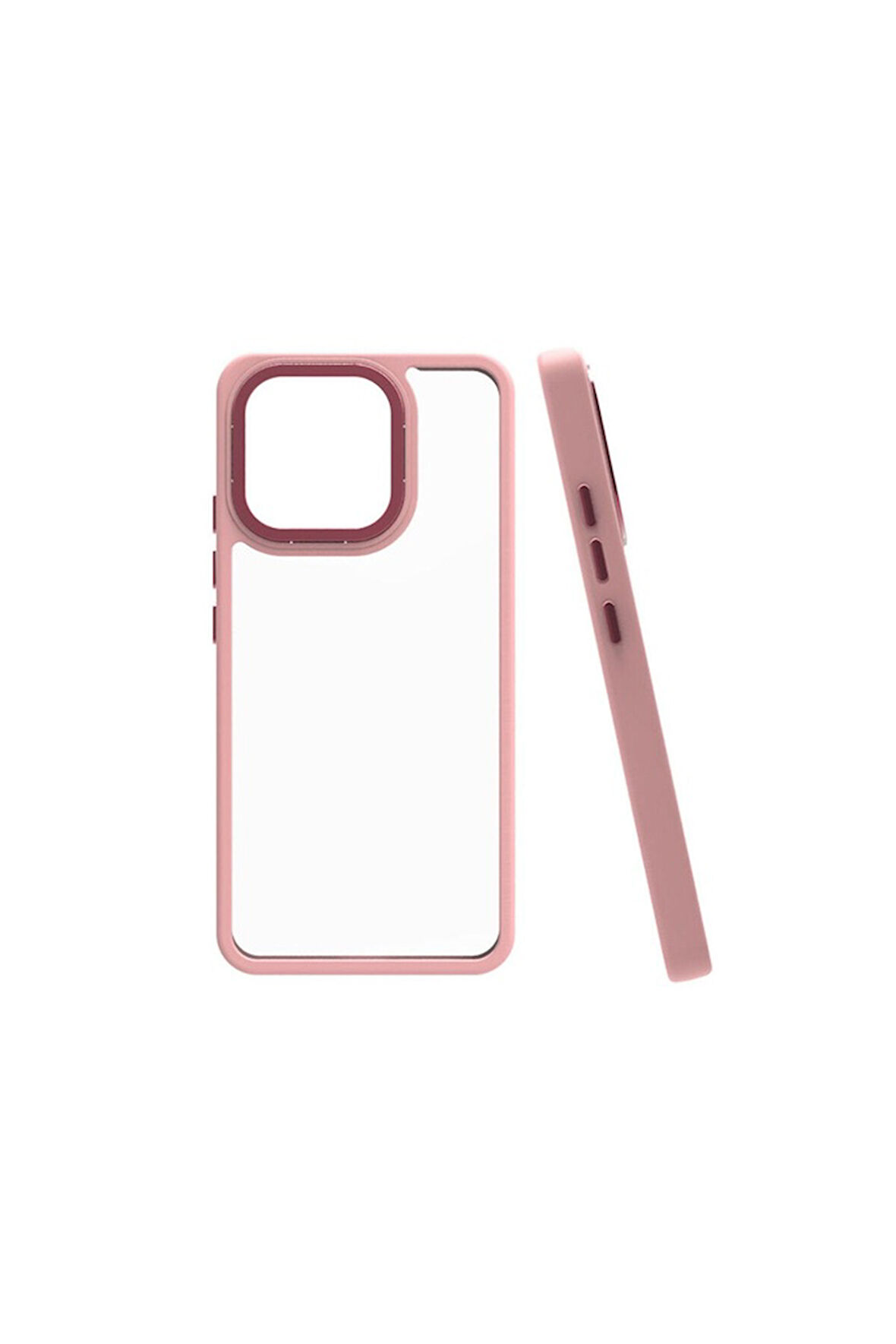 Xiaomi Mi 13 Uyumlu Kılıf Sert Silikon Renkli Şerit Tasarımlı Parlak Flora Kapak Rose Gold