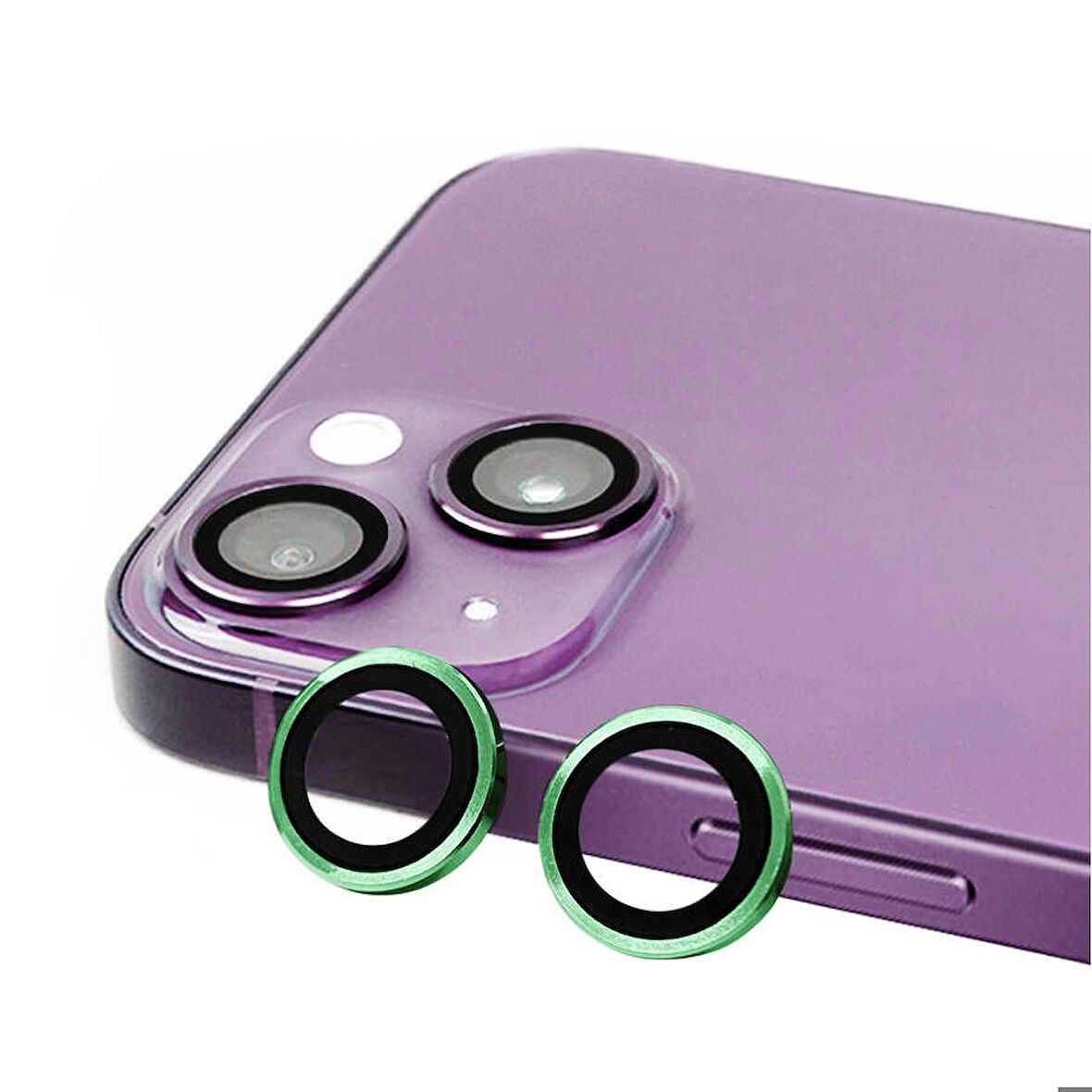 Apple iPhone 15 Uyumlu CL-07 Kamera Lens Koruyucu Yeşil