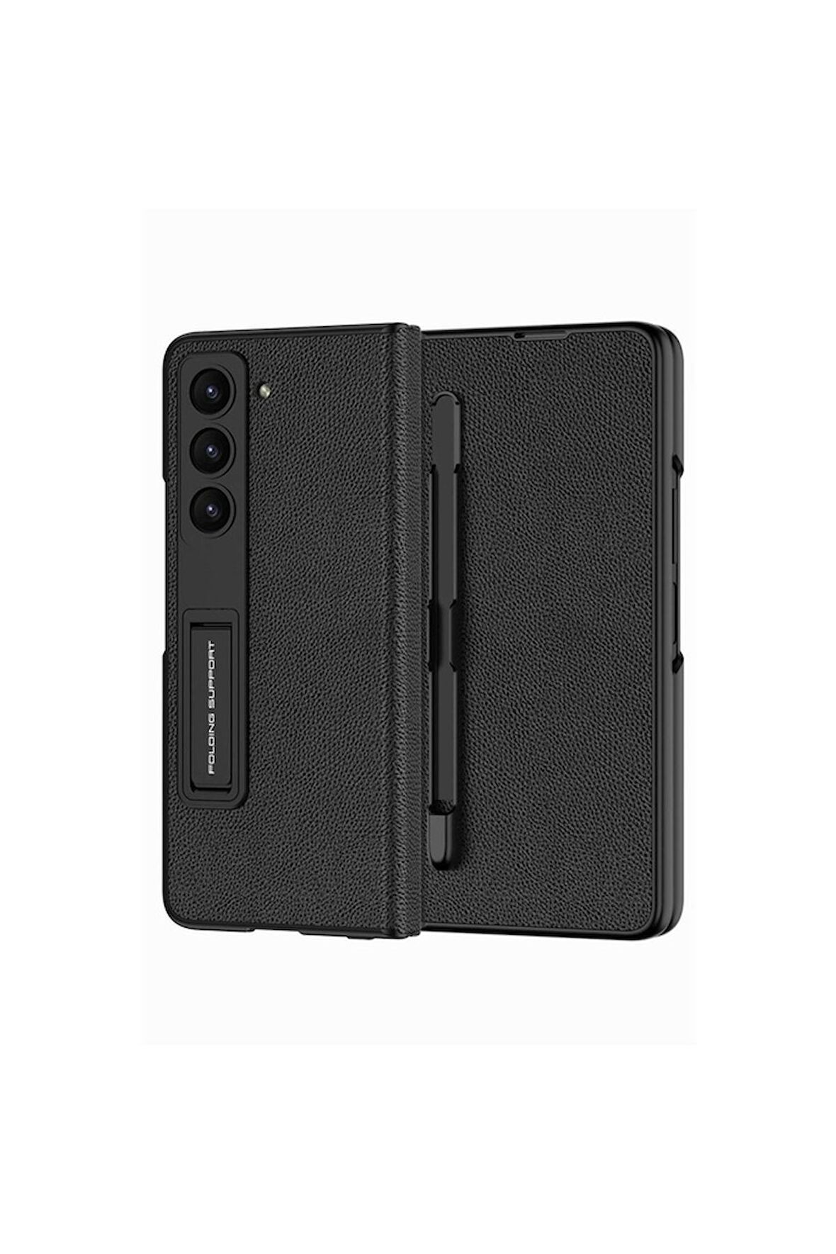 Samsung Galaxy Z Fold 5 Uyumlu Kılıf Kalem Bölmeli Droga Kapak