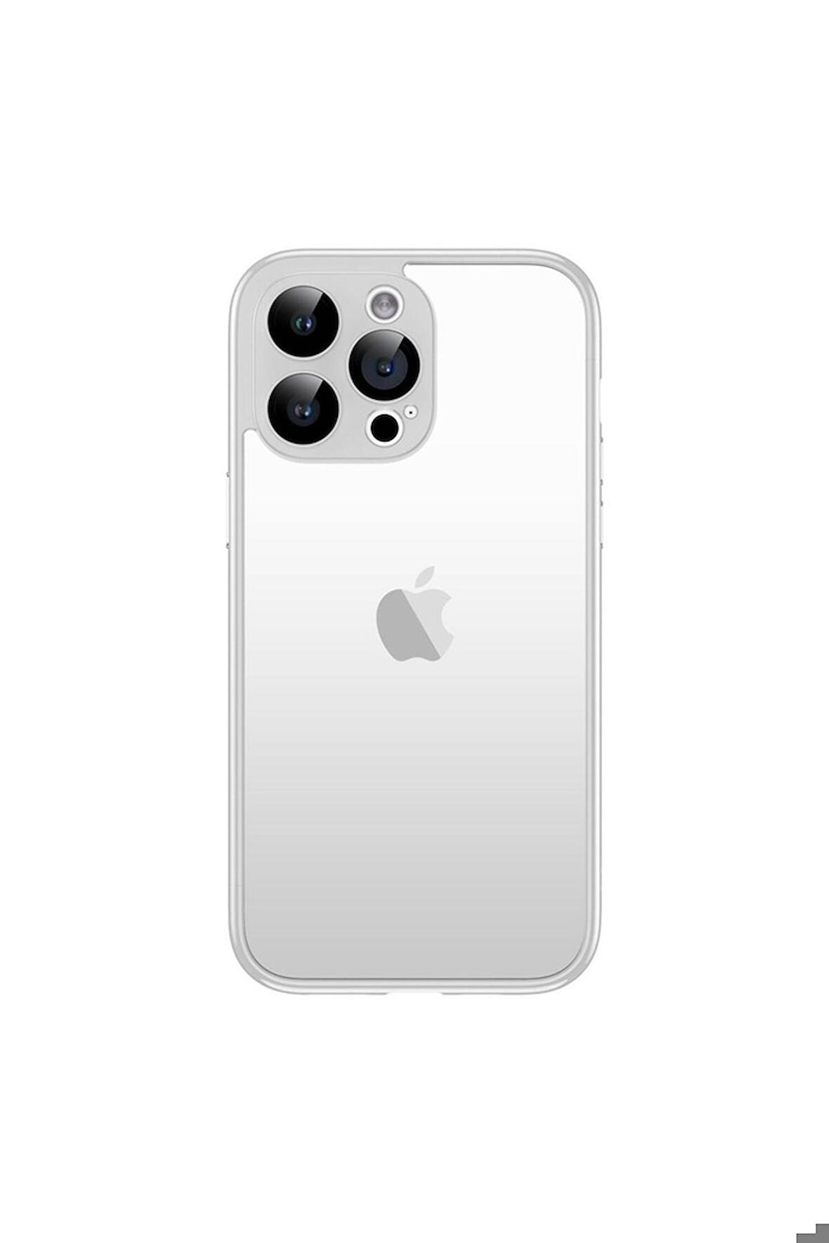 Apple iPhone 15 Pro Max Uyumlu Kılıf Kamera Korumalı Bontez Bumper Gümüş