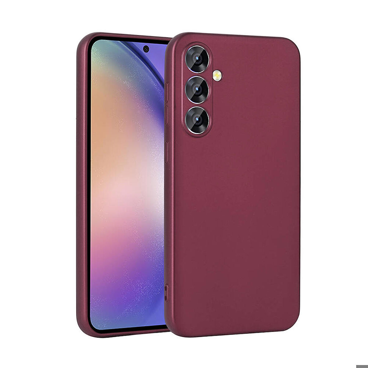 Samsung Galaxy A55 Uyumlu Kılıf Premier Silikon Kapak Mürdüm
