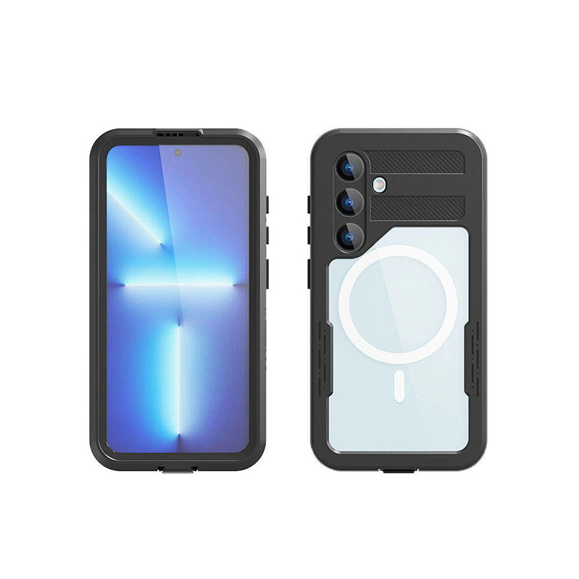 Samsung Galaxy S24 Plus Uyumlu Magsafe Şarj Özellikli 1-1 Su Geçirmez Kılıf