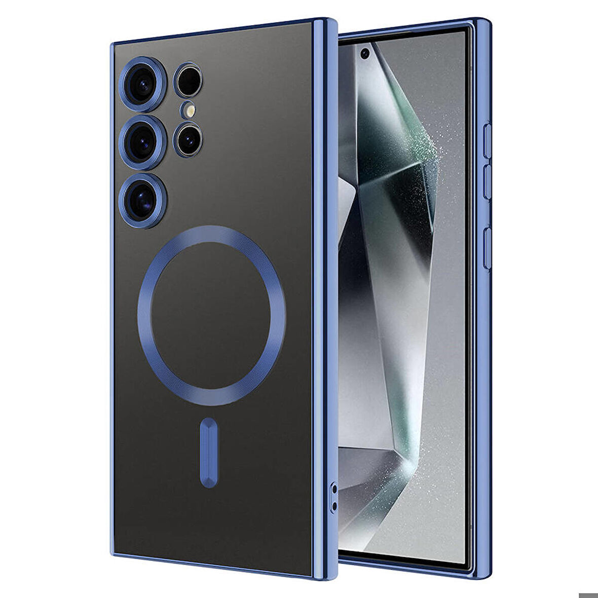 Samsung Galaxy S24 Ultra Uyumlu Kılıf Kamera Korumalı Magsafe Wireless Şarj Özellikli Demre Kapak Rose Gold