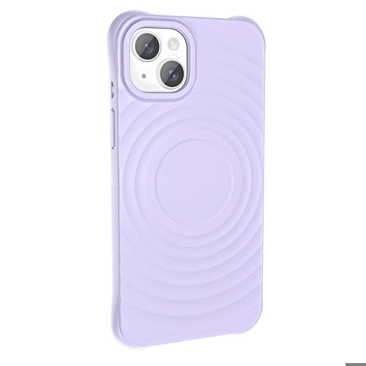 Apple iPhone 13 Uyumlu Kılıf Magsafe Şarj Özellikli Airbagli Mat Görünümlü Hepi Kapak Lila