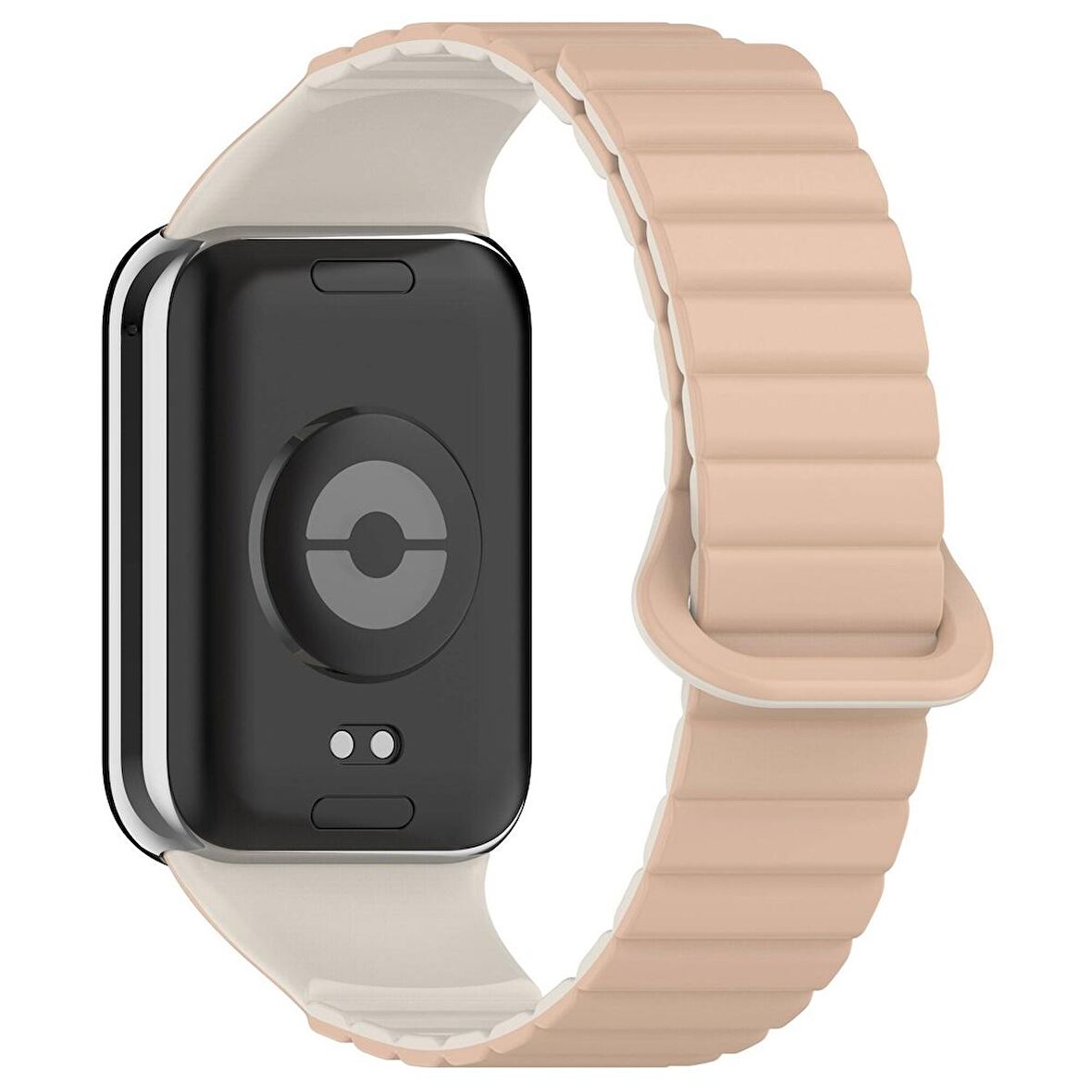 Xiaomi Mi Band 8 Pro Uyumlu Kordon Baklalı Tasarım Yumuşak Esnek KRD-105 Strap Kayış Pudra