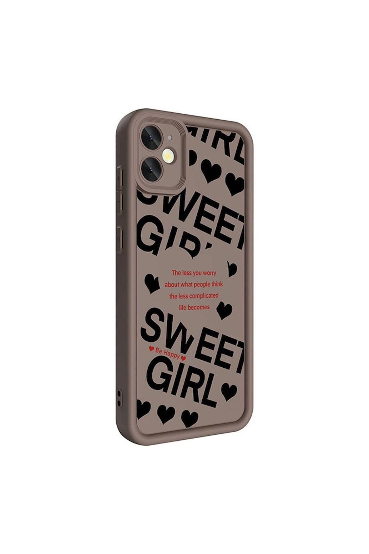Apple iPhone 11 Uyumlu Kılıf Kamera Korumalı Baskılı Şık Desenli Arka Yüzey Klas Kapak Siyah