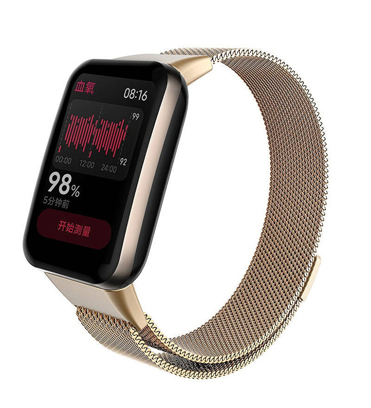 Xiaomi Mi Band 7 Pro Uyumlu Zore KRD-01 Metal Kordon Rose Gold