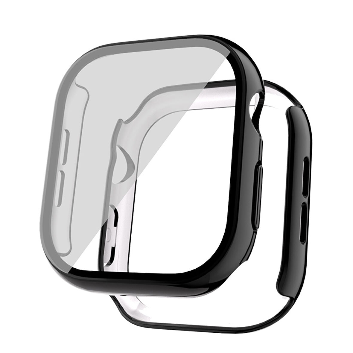 Apple Watch 10 42mm Uyumlu Sert PC Kasa Electroplatink Çerçeveli Ekran Koruyucu Zore Watch Gard 36