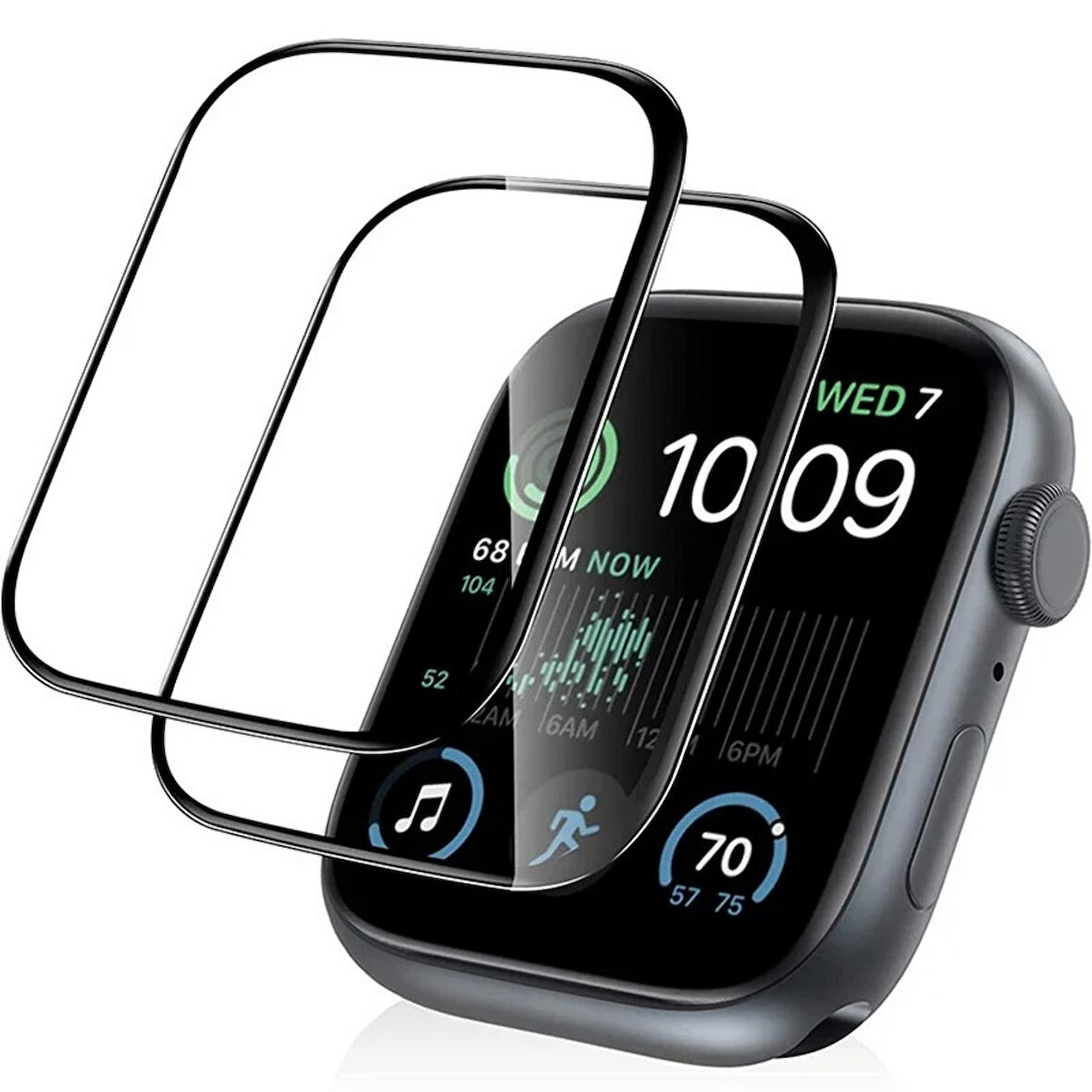 Apple Watch 10 42mm Uyumlu Çizilmeyi Önleyici Zore First Class Zore PMMA Pet Saat Ekran Koruyucu