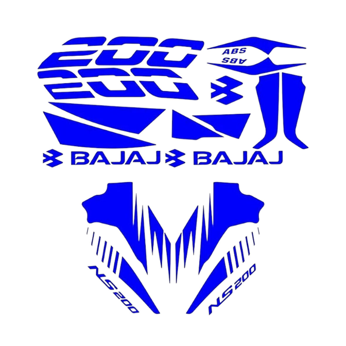 Gogo Sticker Seti Mavi Bajaj Pulsar Ns 200