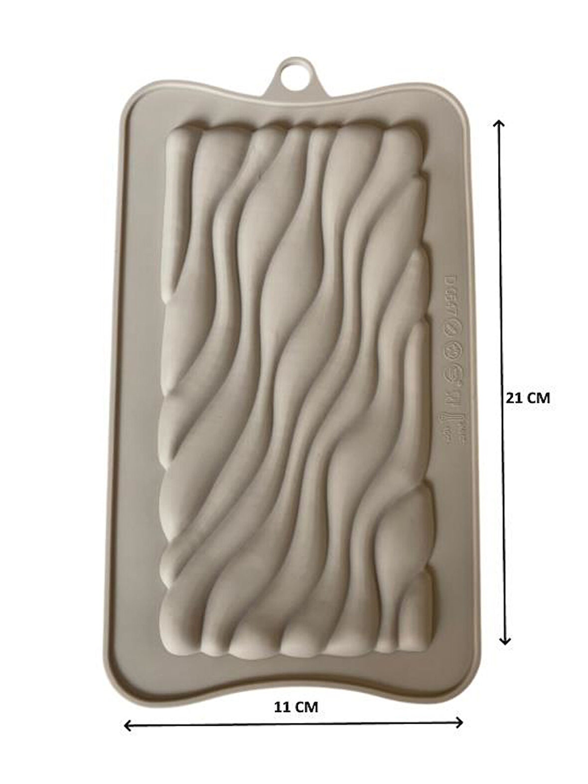 SİLİKON ÇİKOLATA KALIBI SU DALGA DESENLİ 21*11 CM