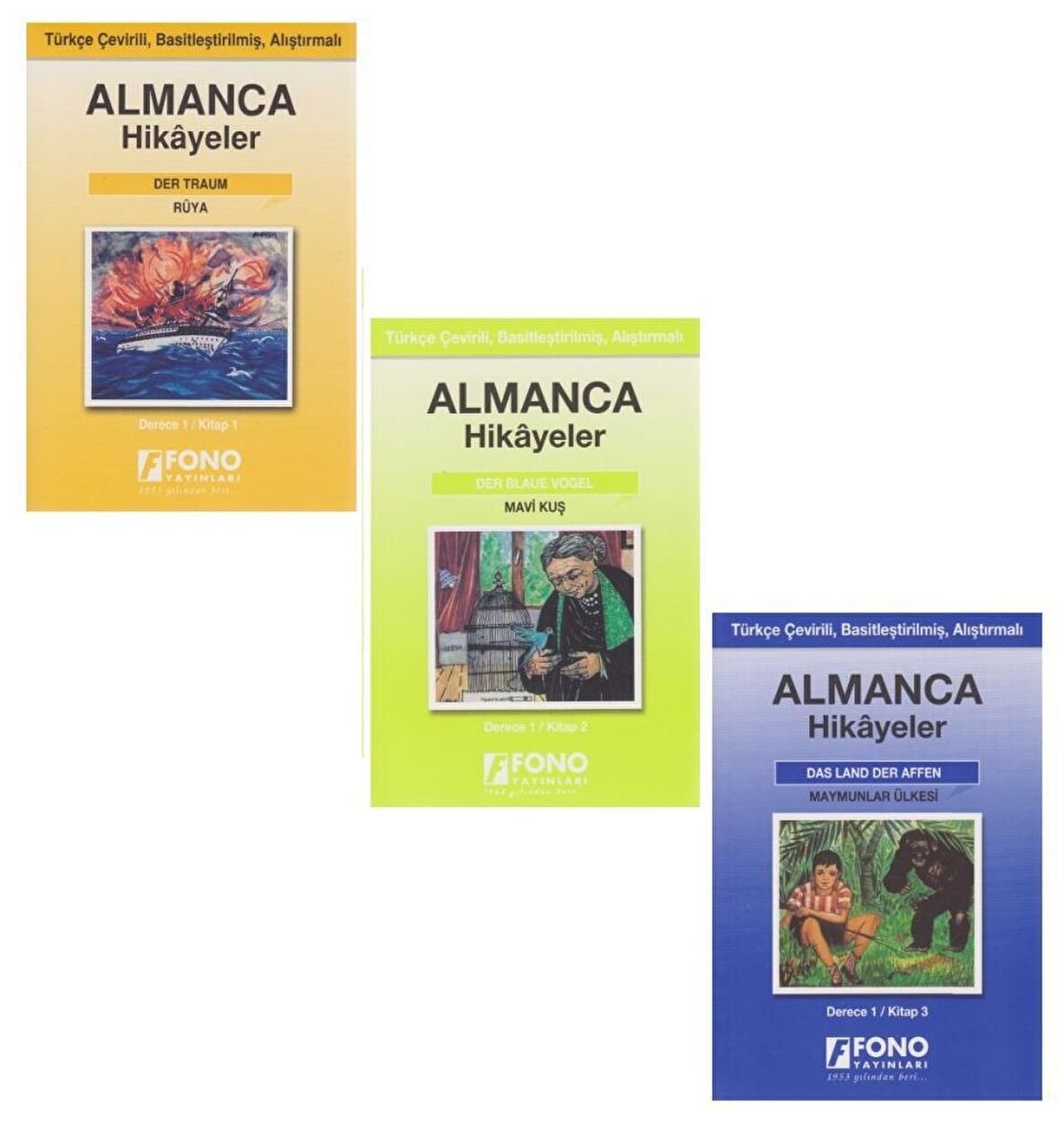 Fono Almanca Türkçe Hikayeler Derece 1 ( 3 Kitap )