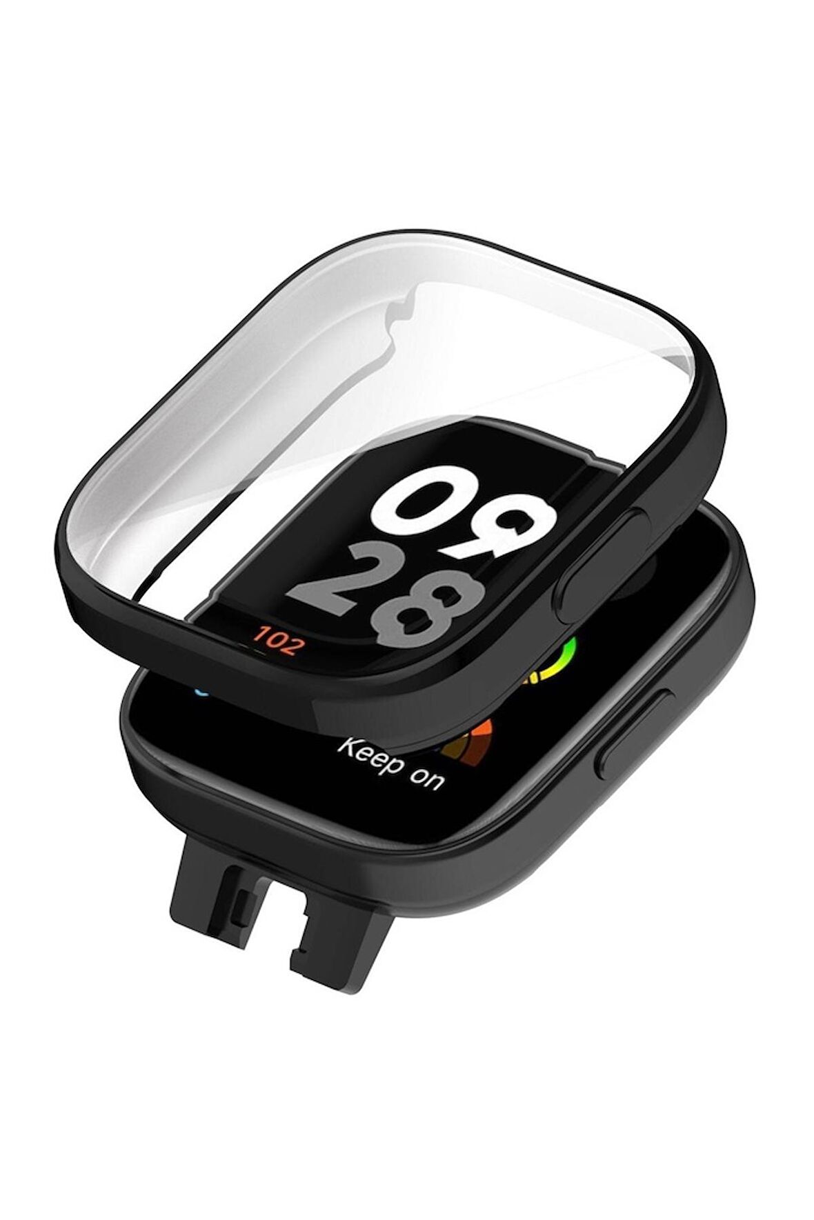 Xiaomi Redmi Watch 3 Uyumlu 360 Derece Korumalı Kasa ve Ekran Koruyucu Watch Gard 30 Siyah
