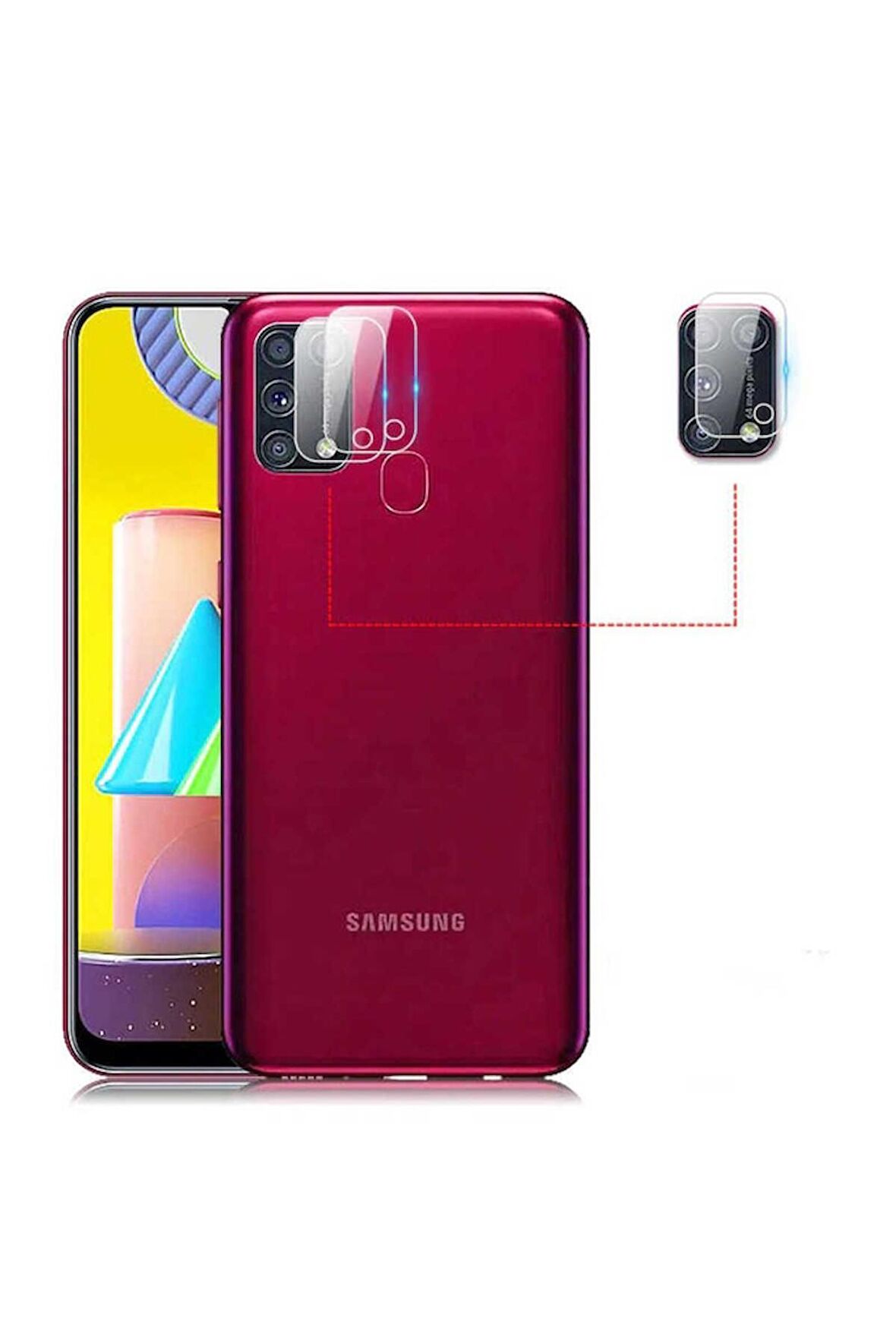 Samsung Galaxy M31 Uyumlu Nano Kamera Koruyucu