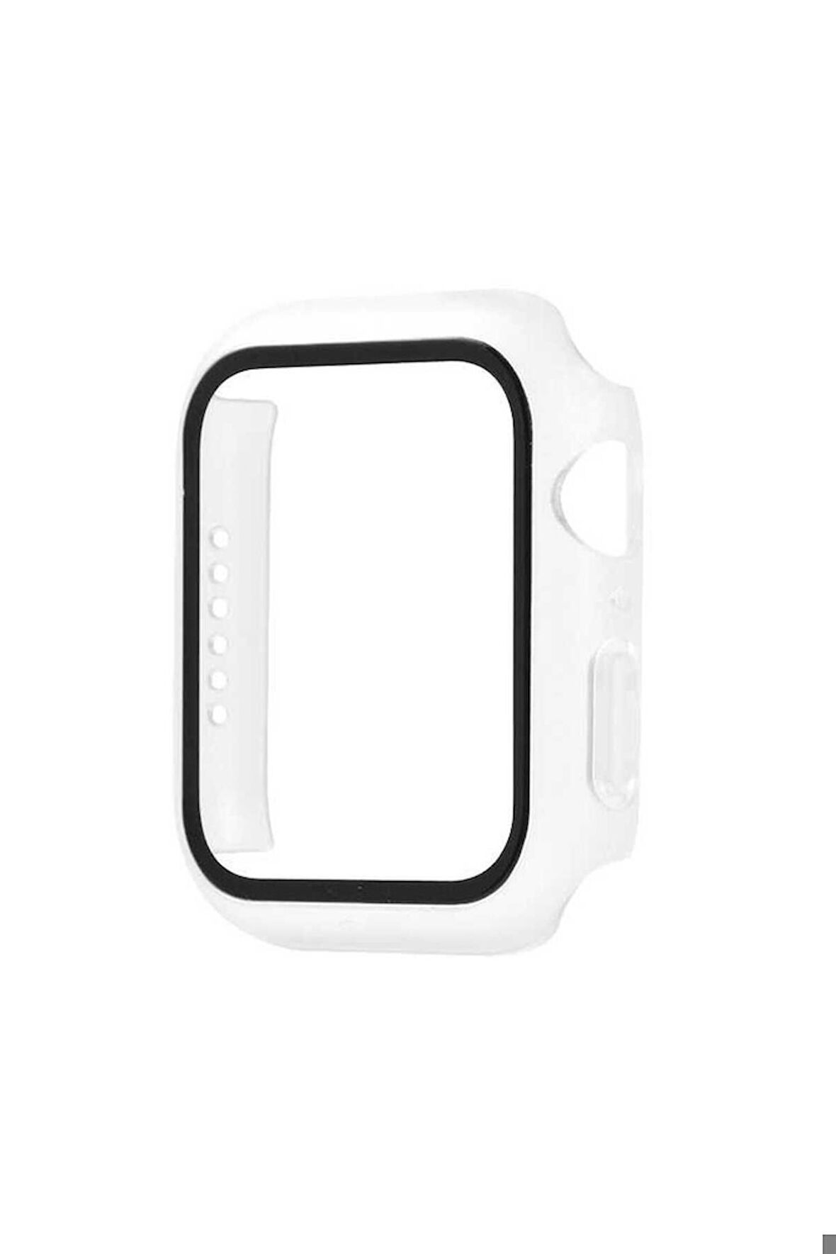 Apple Watch 38 Mm Uyumlu Kasa Ve Ekran Koruyucu Sert Silikon Renkli 360 Tam Koruma Gard 01 Renksiz