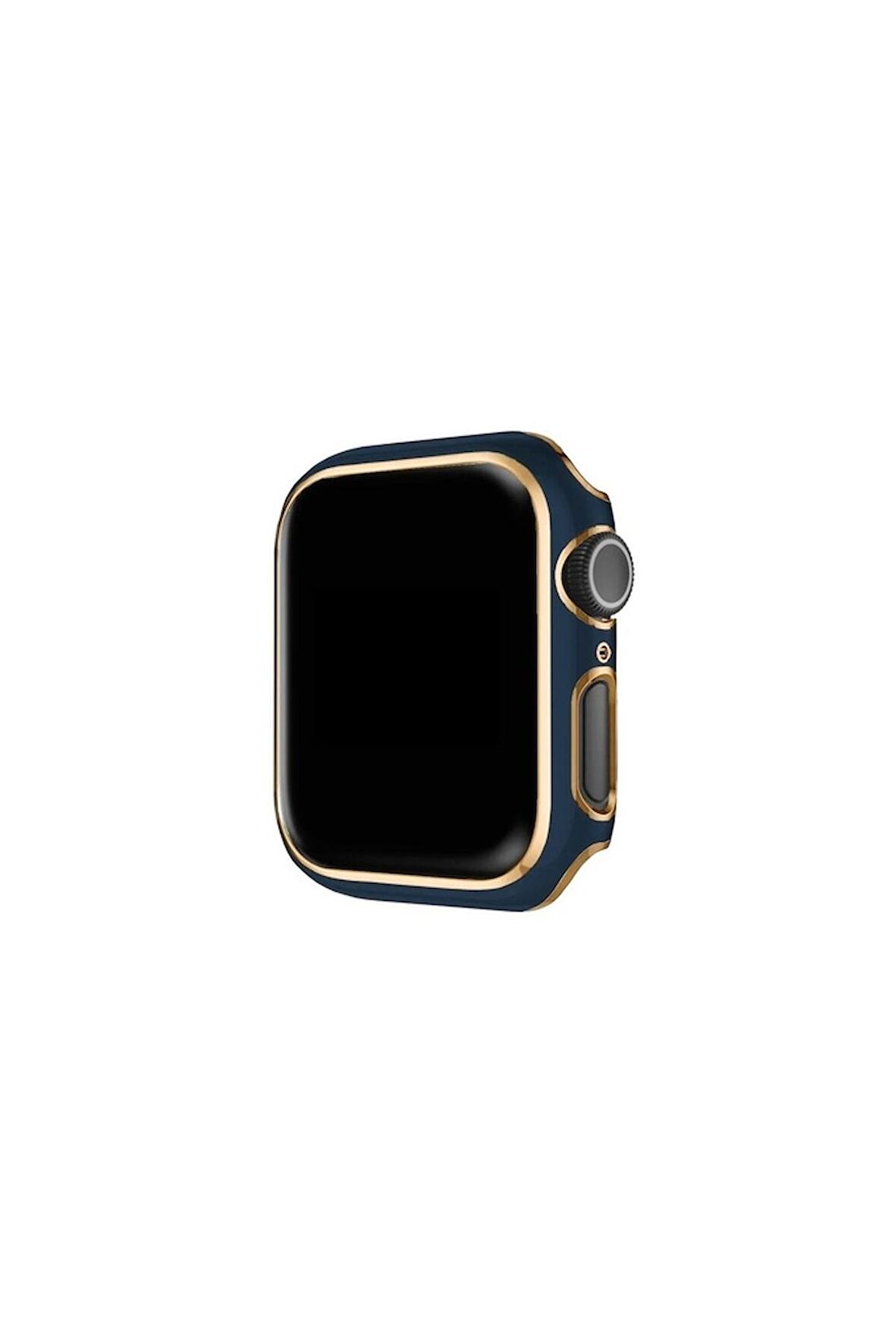 Apple Watch 38 Mm Uyumlu Kasa Koruyucu Renkli Şerit Tasarımlı Sert PC 360 Koruyucu Gard 06  Mavi