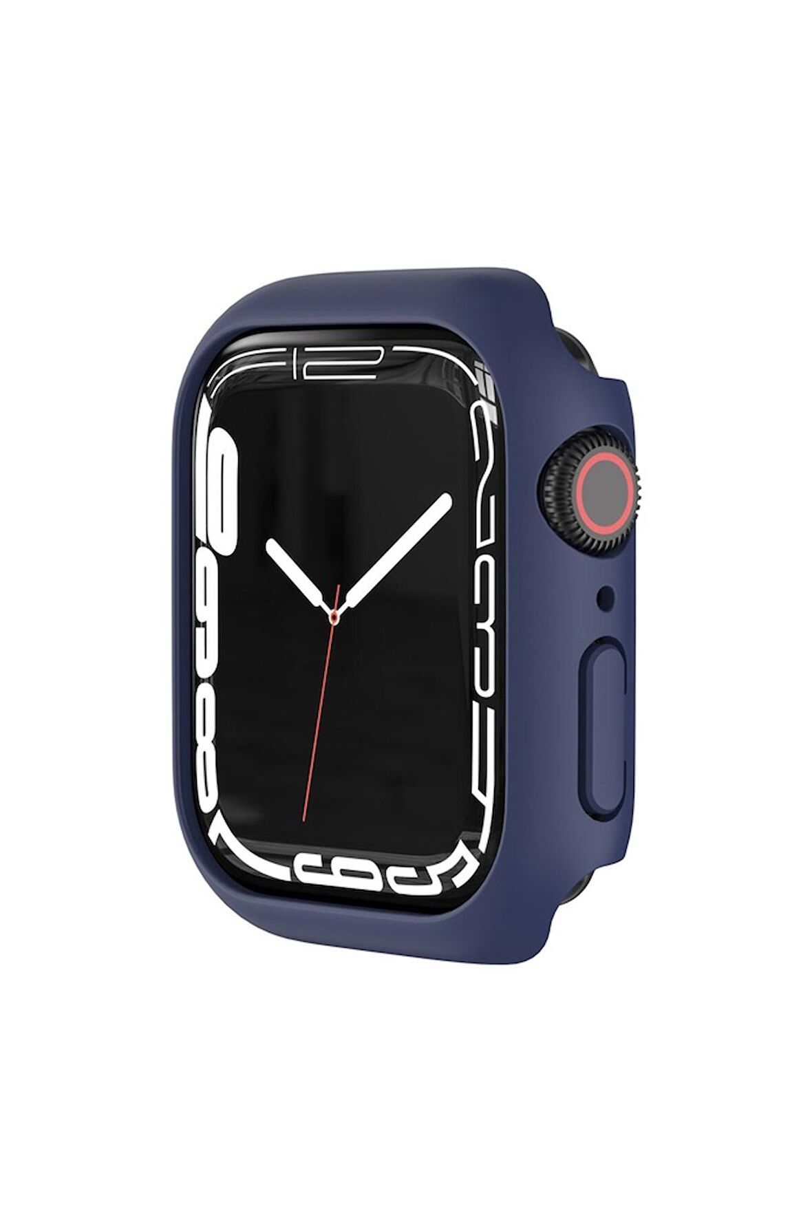 Apple Watch 40 Mm Uyumlu Kasa Ve Ekran Koruyucu Sert Silikon Renkli 360 Sert Pc Gard 07 Lacivert