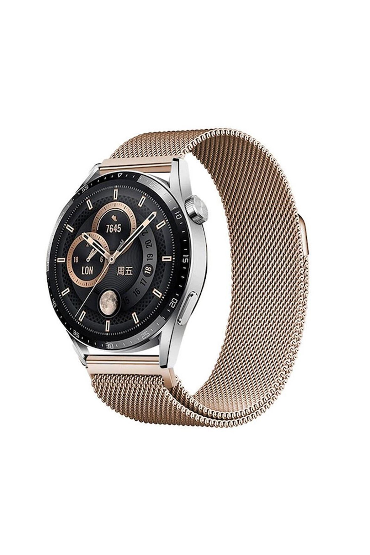 Amazfit GTR / GTR 2 / GTR 2E 47 Mm (22 MM)
Uyumlu Kordon Hasır Metal Mıknatıslı Kayış Band-12 Rose Gold