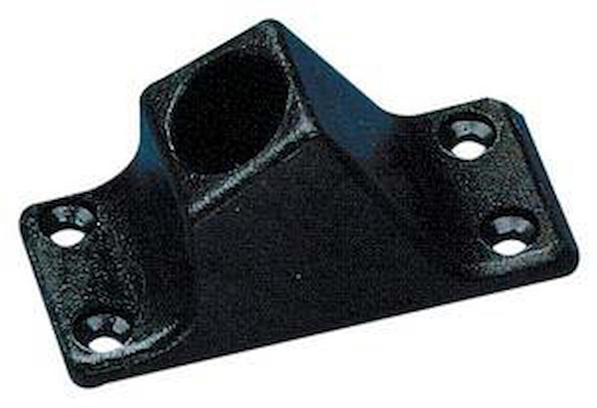 Vardavela ayağı, 60°. Plastik, Ø 22 mm. Taban ebadı 89x39 mm.