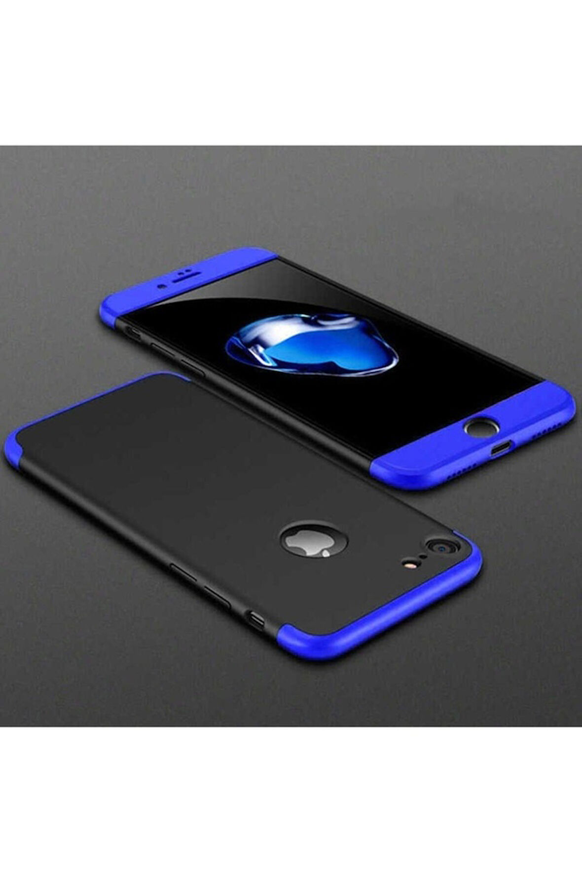 Apple iPhone 6 Uyumlu Kılıf Zore Ays Kapak Siyah-Mavi