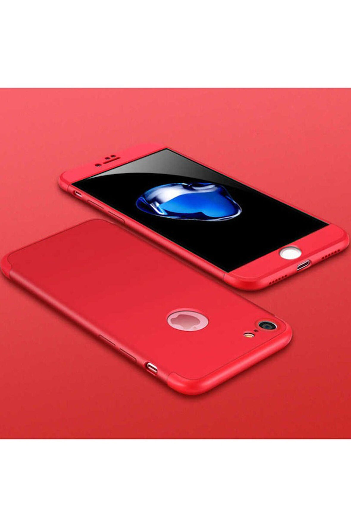Apple iPhone 7 Uyumlu Kılıf Zore Ays Kapak Kırmızı