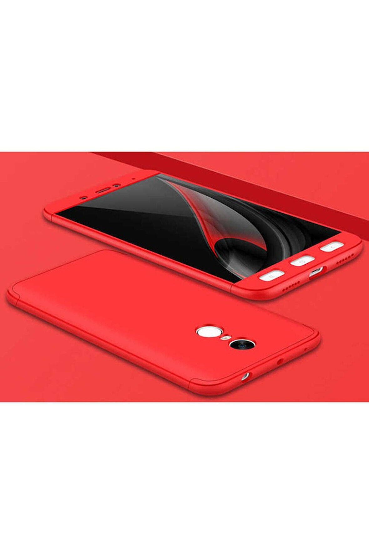 Xiaomi Redmi Note 4x Uyumlu Kılıf Zore Ays Kapak Kırmızı