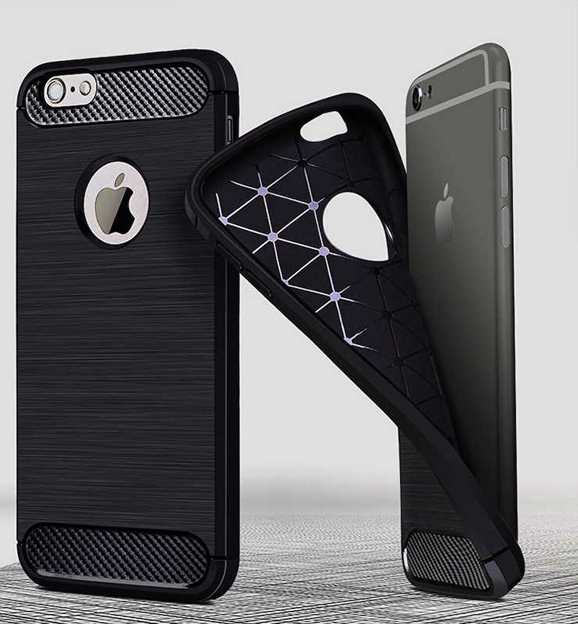 Apple iPhone 6 Plus Uyumlu Kılıf Zore Room Silikon Kapak Lacivert