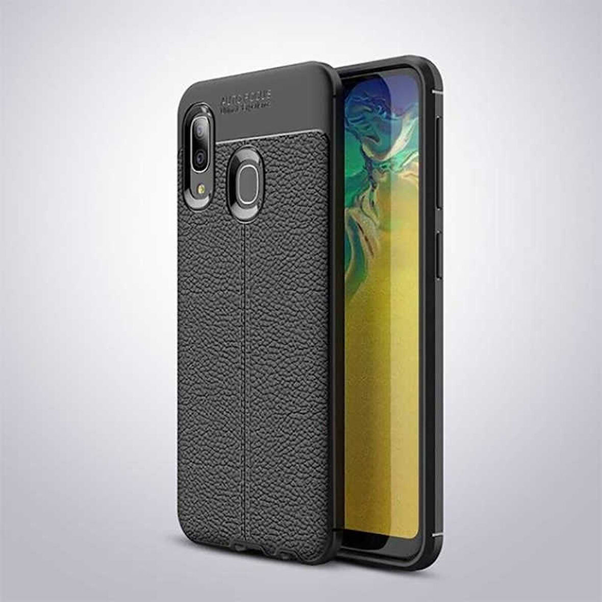 Samsung Galaxy A20 Uyumlu Kılıf Zore Niss Silikon Kapak Siyah