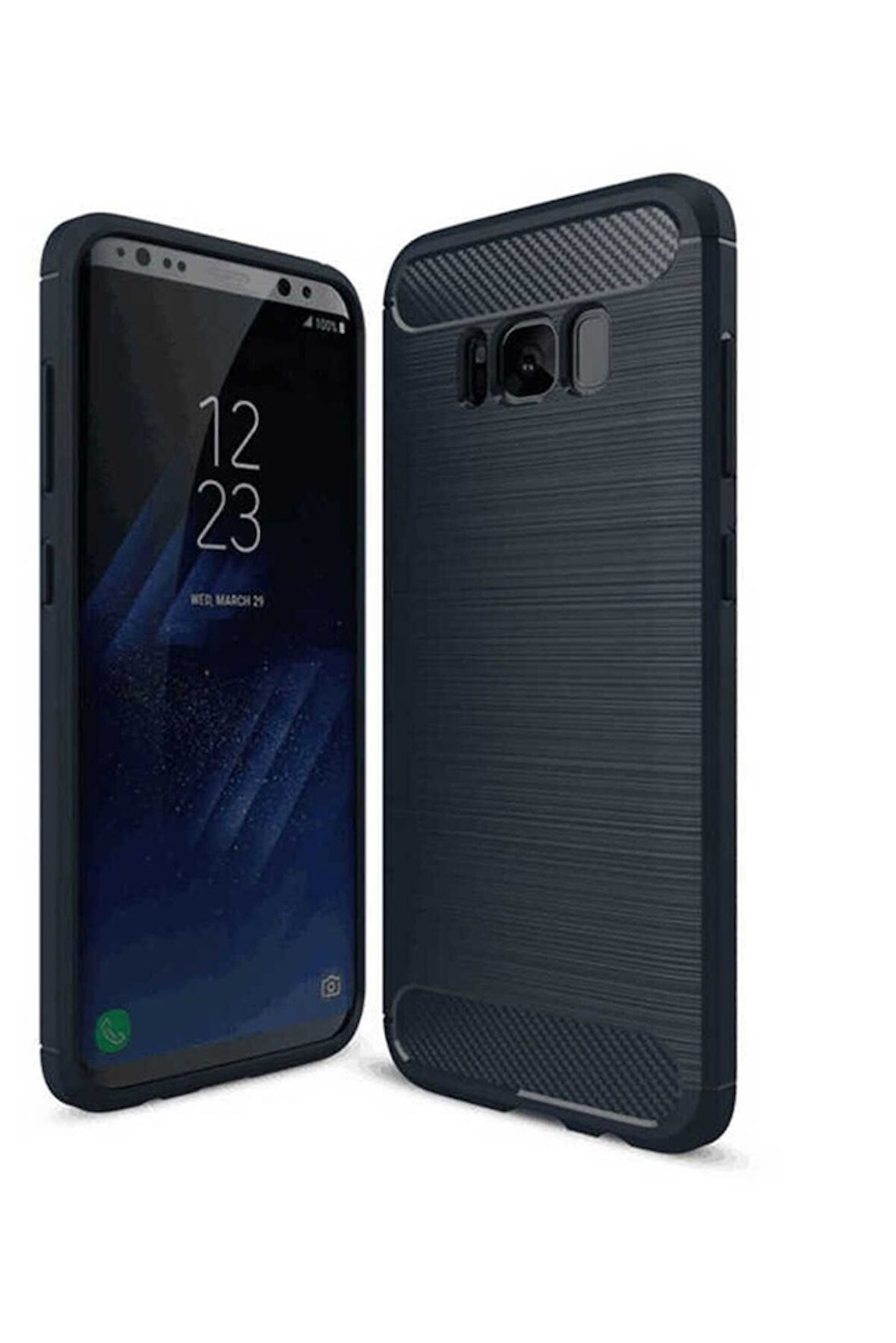 Samsung Galaxy S8 Plus Uyumlu Kılıf Zore Room Silikon Kapak Lacivert